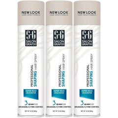 Salon Grafix unscented super hold hairspray front view for all-day hold and light texture