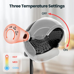 SalonDepot Ionic Hooded Dryer control panel and front visor demonstrating safe on/off operation.