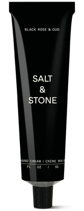 Salt & Stone hand cream bottle with Black Rose & Oud scent for luxurious hydration