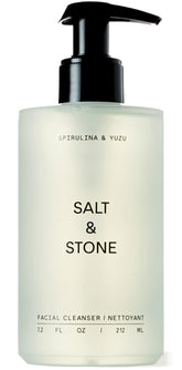 Salt & Stone Facial Cleanser bottle pour for easy daily hydration