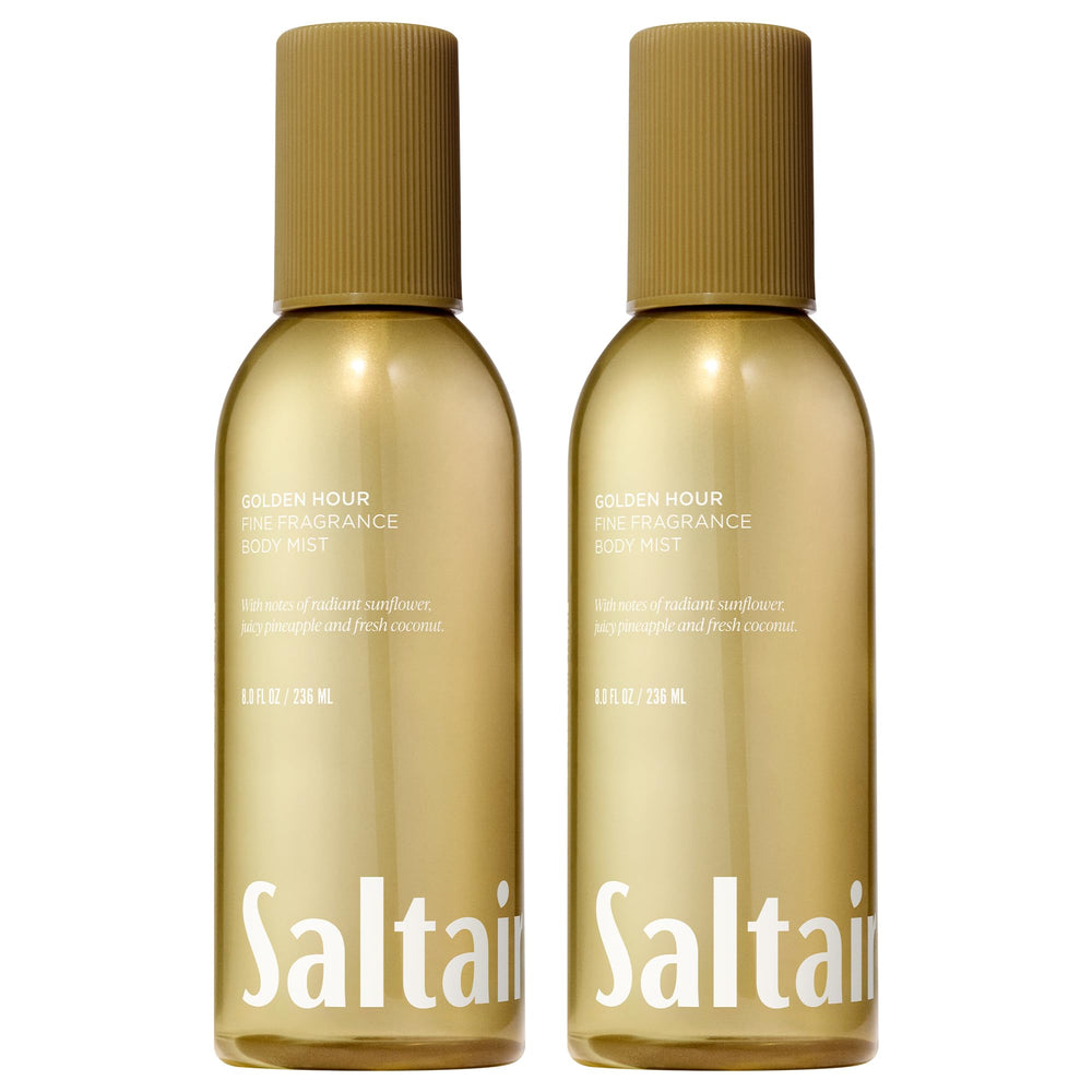 Saltair Golden Hour body mist bottle closeup for a refreshing coastal scent