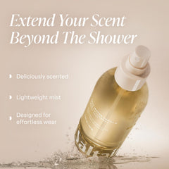 Saltair Body Mist spray in action, lightweight and quick-drying