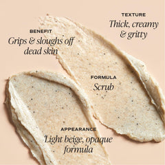 Close-up of Saltair KP Body Scrub texture with micrograins for exfoliating action.