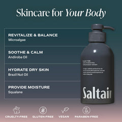 Luxurious lather texture that rinses clean with Saltair body wash.