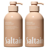 Saltair Santal Bloom bottle pump delivering a rich, moisturizing cleanse.