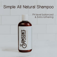SAMSON'S HAIRCARE shampoo foam demonstration for easy rinse and care