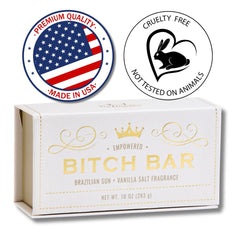 San Francisco Btch Bar gift-ready packaging signals premium quality.
