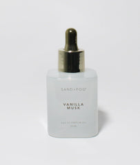 Sand + Fog Vanilla Musk bottle for everyday wear with a long-lasting scent.