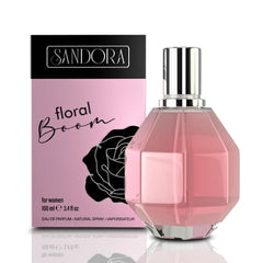 Sandora Floral Boom bottle front with fresh floral scent for day-to-night wear.