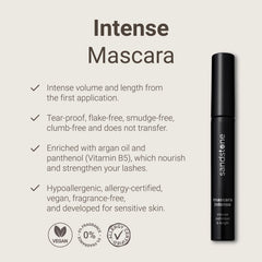Sandstone Scandinavia mascara brush applicator enables precise, defined lash application.