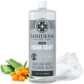 Saniderm Foaming Tattoo Soap bottle for gentle cleansing of tattooed skin