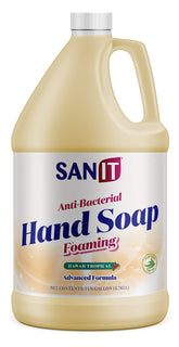 Sanit antibacterial foaming hand soap refill bottle, convenient for family refills.