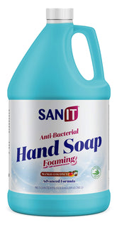 Sanit mango coconut refill bottle for long-lasting hand cleansing.