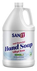 Sanit Silky Clean gallon refill label — bulk option for families.