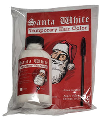 Santa White hair color bottle with brush for quick festive transformation