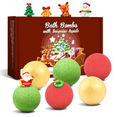 Sanyi Christmas bath bombs with surprise inside for kids, colorful fizz