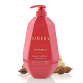 Saphira Divine Curls Conditioner bottle closeup for hydrated curls.