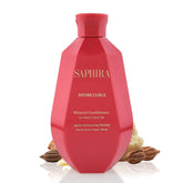 Saphira Divine Curls Conditioner bottle on shelf for curly hair care.