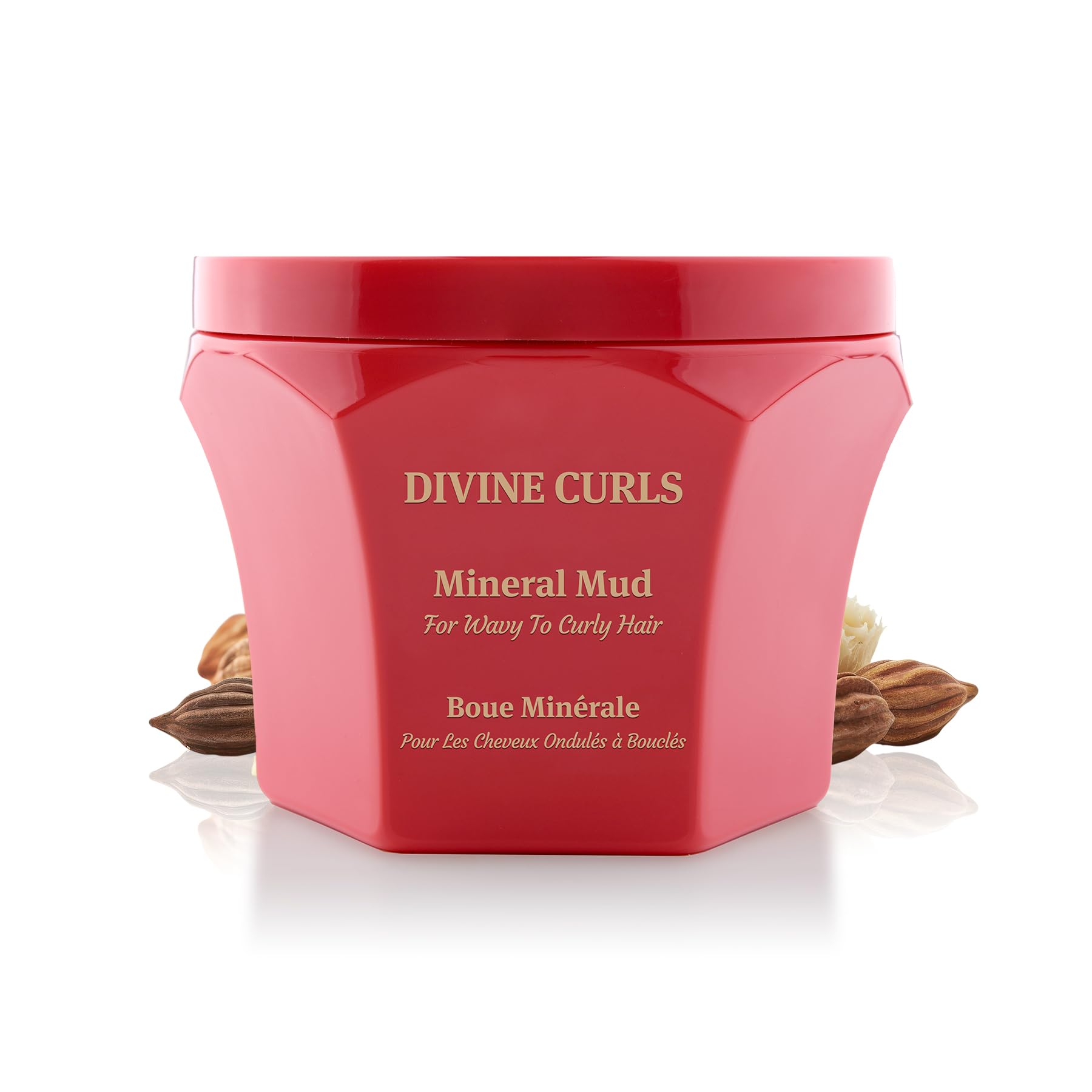 Saphira Divine Mineral Mud jar close-up, a spa-like facial ritual.
