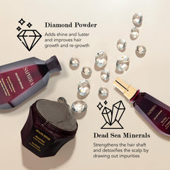 Saphira Healing Repair Kit lifestyle scene demonstrates an easy hair care routine.