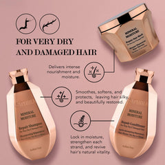 Saphira Mineral Moisture Kit conditioner tube smooths strands for easy detangling.