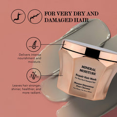 Pour shot of Saphira mask shows creamy texture ready for even coverage.