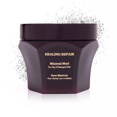 Saphira Mineral Mud Hair Mask jar-front shows premium packaging and formula for strong, healthy hair