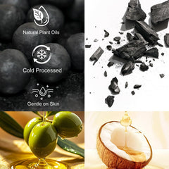 SAPHUS natural olive and coconut oils create a gentle, moisturizing lather.