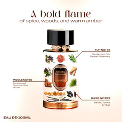 Top notes of cardamom and pink pepper open Sapil Ombre Flame Aura