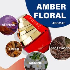 Amber heart notes of Sapil Rouge creating warmth and depth.