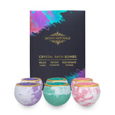 Satavi Naturals crystal bath bombs gift set six-pack for a spa-like soak