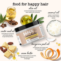 Defined waves with no crunch created by SAUCE BEAUTY Crème Brulee Curl Custard.