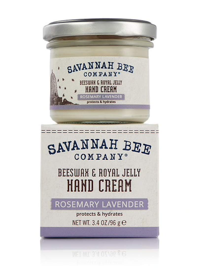 Savannah Bee Company Beeswax Hand Cream tube close-up showing rich hydration.
