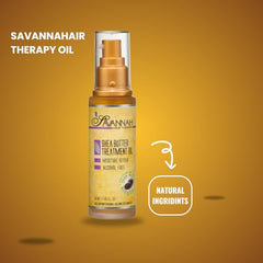 Savannah Hair Therapy keratin-gloss shot highlights natural shine and smoothness.