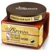 Savannah Hair Therapy keratin mask bottle demonstrates rich conditioning for dry hair.