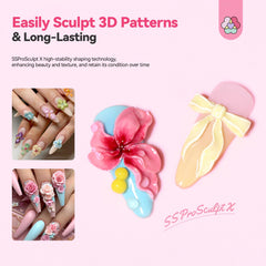 SAVILAND 3D nail art on nails demonstrates non sticky easy shaping and durability