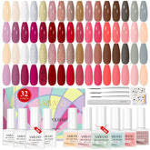 Saviland 42-piece gel polish collection for diverse DIY manicures.