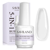 SAVILAND 5-in-1 clear builder nail gel bottle for durable extensions