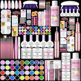 SAVILAND acrylic nail kit beginners set for easy at-home manicures and practice