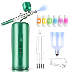 SAVILAND airbrush for nails cordless setup delivering a precise fine mist for nail art.