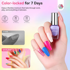 Nourishing formula with castor oil and vitamin E for healthier looking nails.