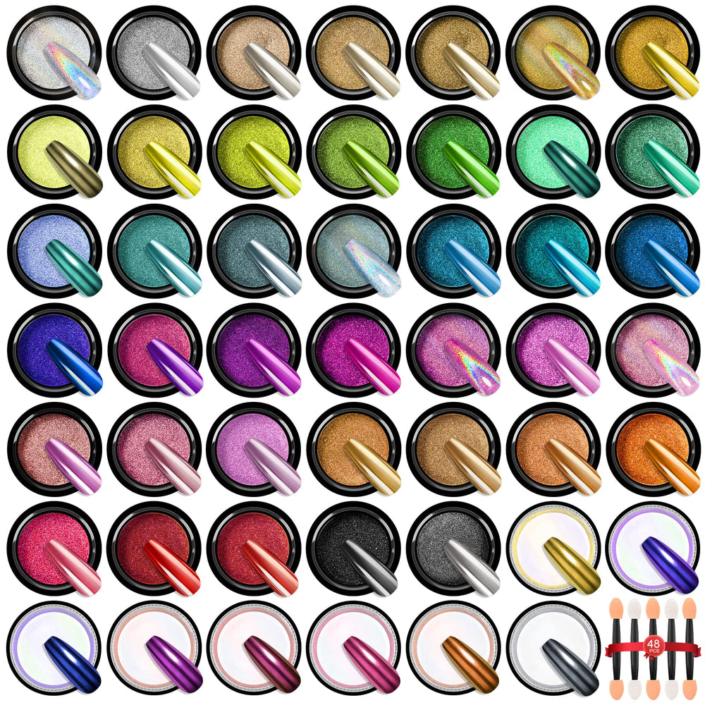 SAVILAND chrome nail powder colors display for salon-quality gel nails
