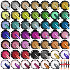 SAVILAND chrome nail powder colors display for salon-quality gel nails