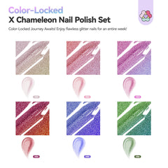 SAVILAND aurora shimmer chameleon nail close-up showing color shift
