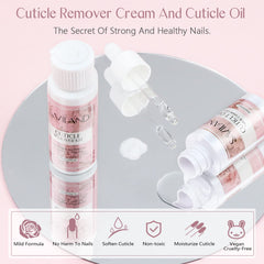 Saviland cuticle pusher and fork ready for efficient cuticle care.