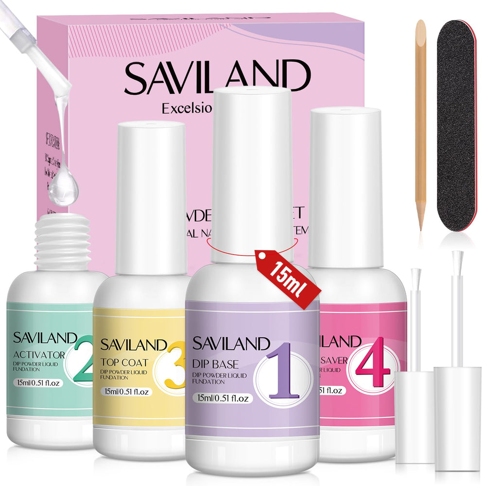 SAVILAND dip base bottle for a smooth, long-lasting base layer and finish