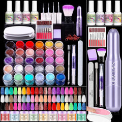 SAVILAND Dip Powder Kit with 30 colors in a box for versatile DIY manicures.