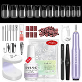 SAVILAND Gel Nail X Kit short square tips for at home manicure