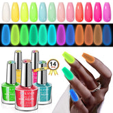 SAVILAND glow-in-the-dark nail polish kit with neon hues for bold night-time nails.