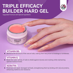 SAVILAND hard gel builder collection in clear pink nude for durable nails